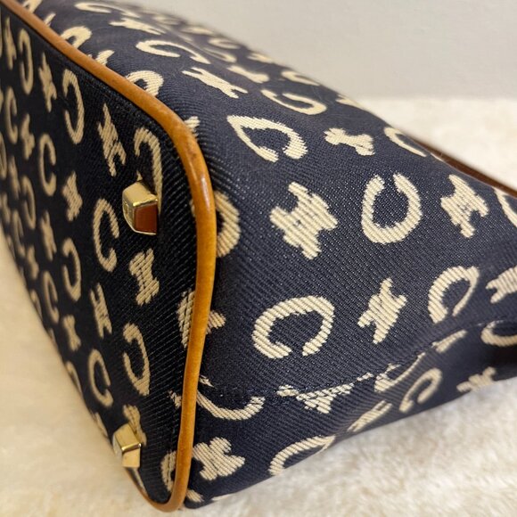 Celine Macadam C Blue Canvas Shoulder Bag - Picture 8 of 16